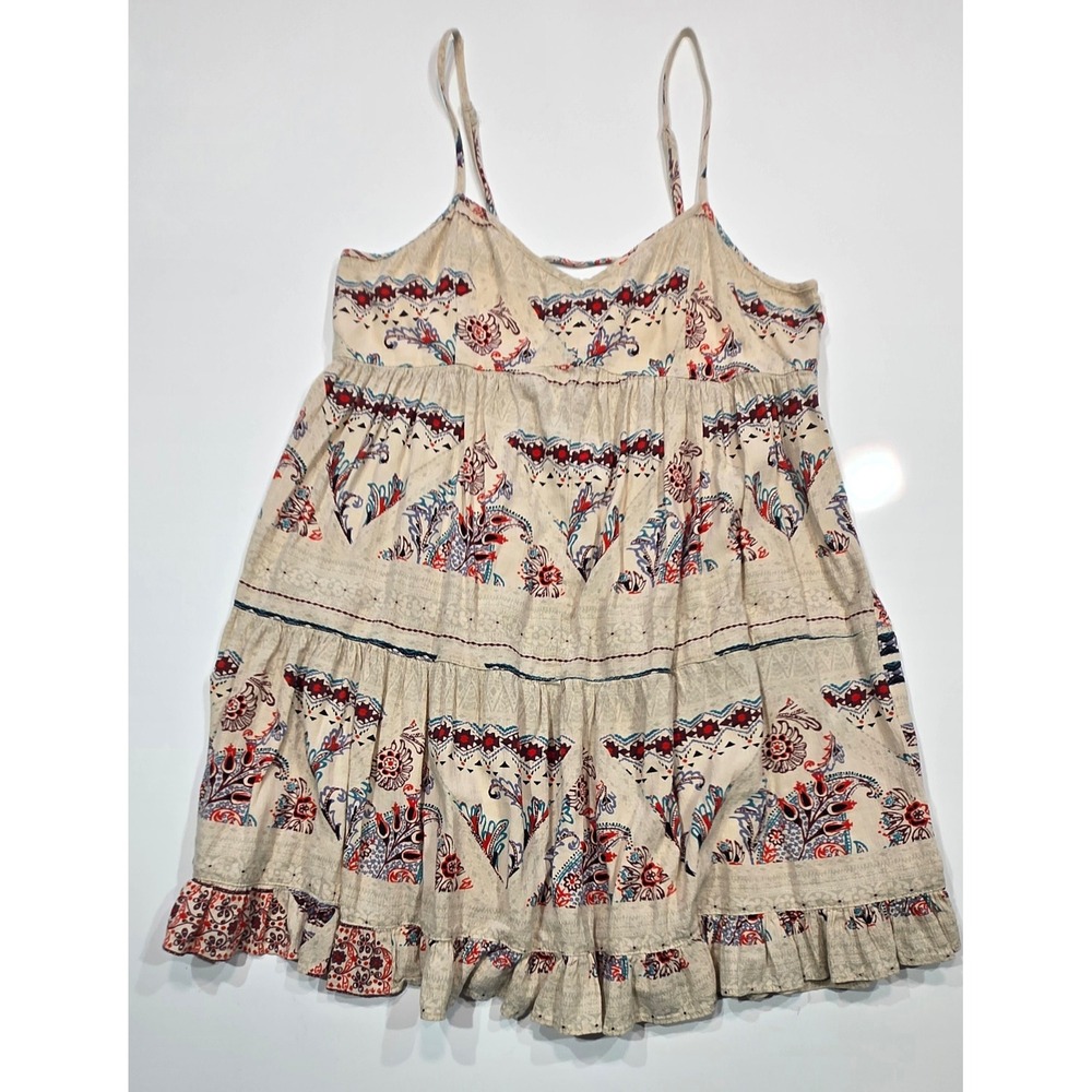 American Eagle Outfitters‎ XS Cream Floral Sleeveless Mini Dress (1289)